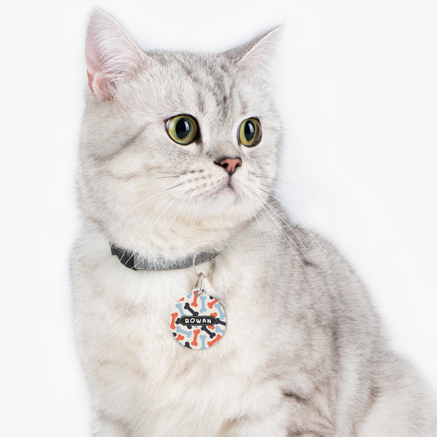 Round pet tag