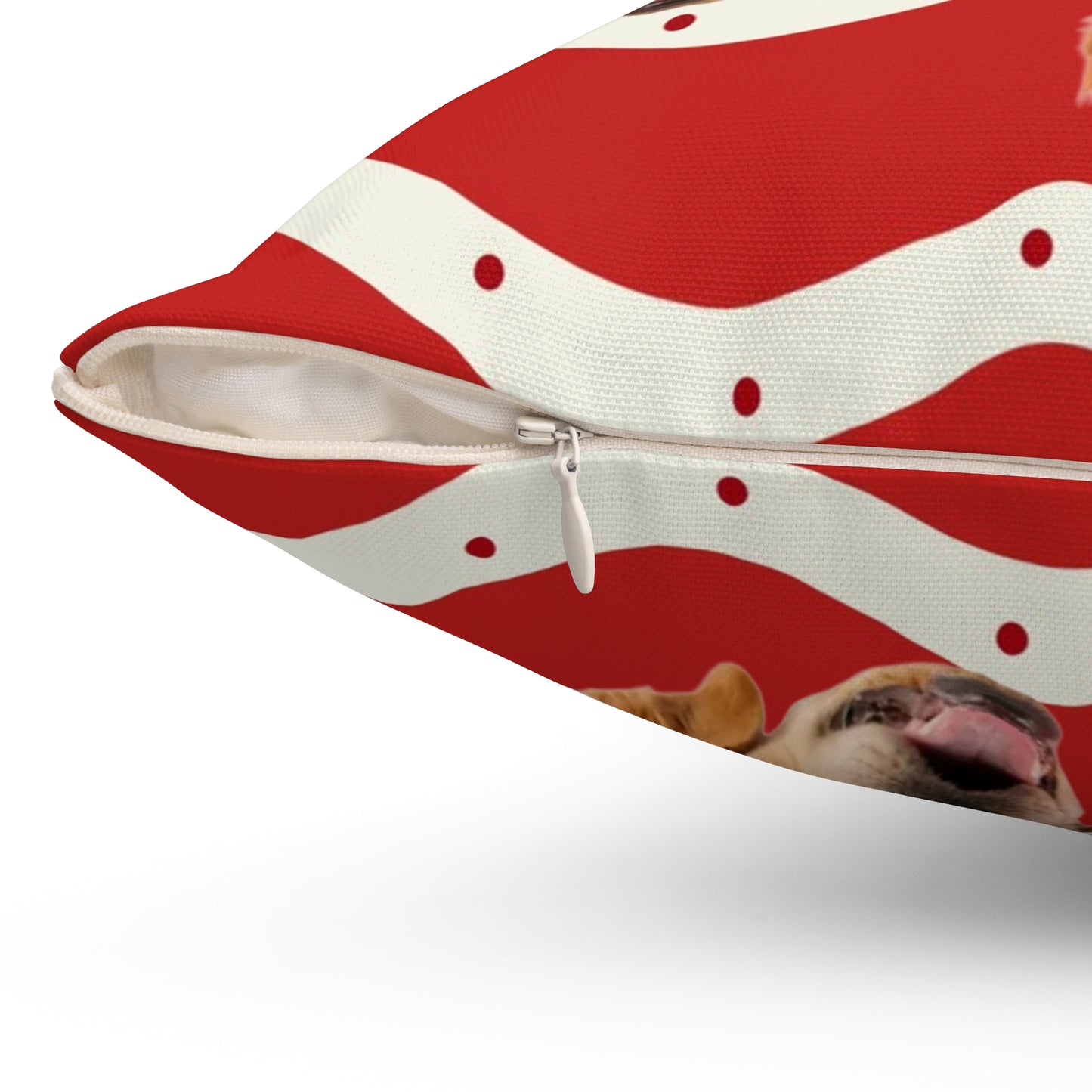 Christmas custom pet portrait square pillow