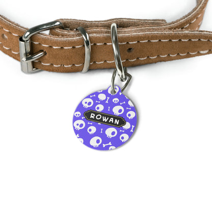 Halloween Round pet tag
