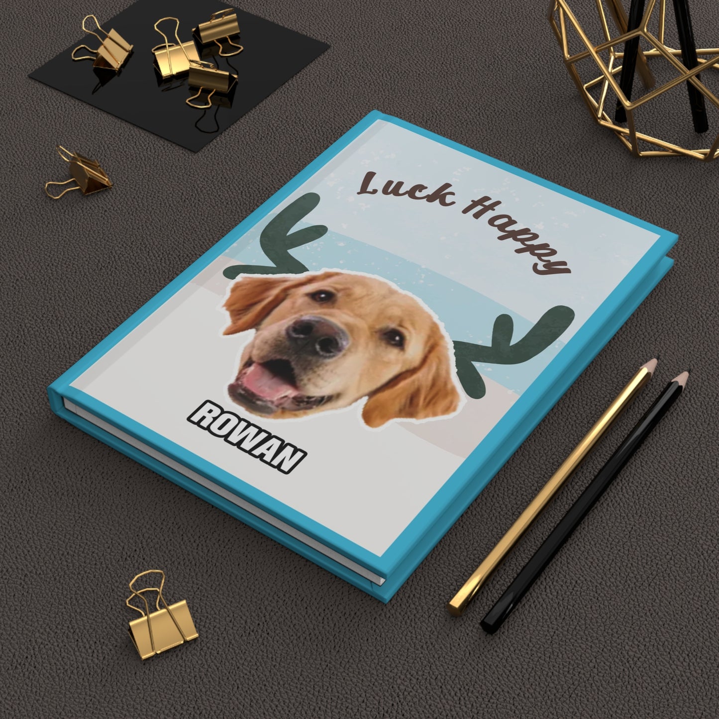 Pet's big head portrait Hardcover Journal Matte