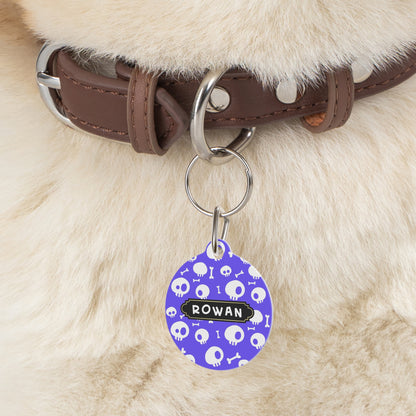 Halloween Round pet tag