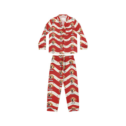Customized Christmas pet items Women's Satin Pajamas