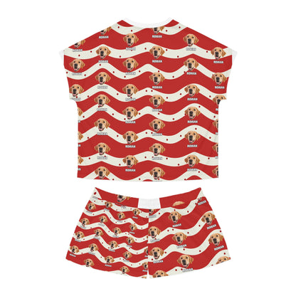 Customized Christmas pet items Women's Short Pajama Set