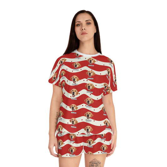 Customized Christmas pet items Women's Short Pajama Set
