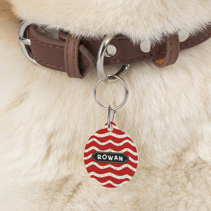 Christmas Round pet tag