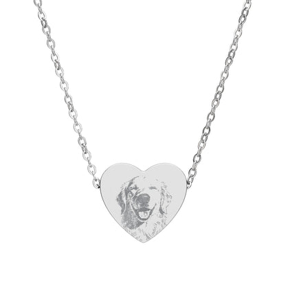 Custom Engraved Pet Portrait Necklace