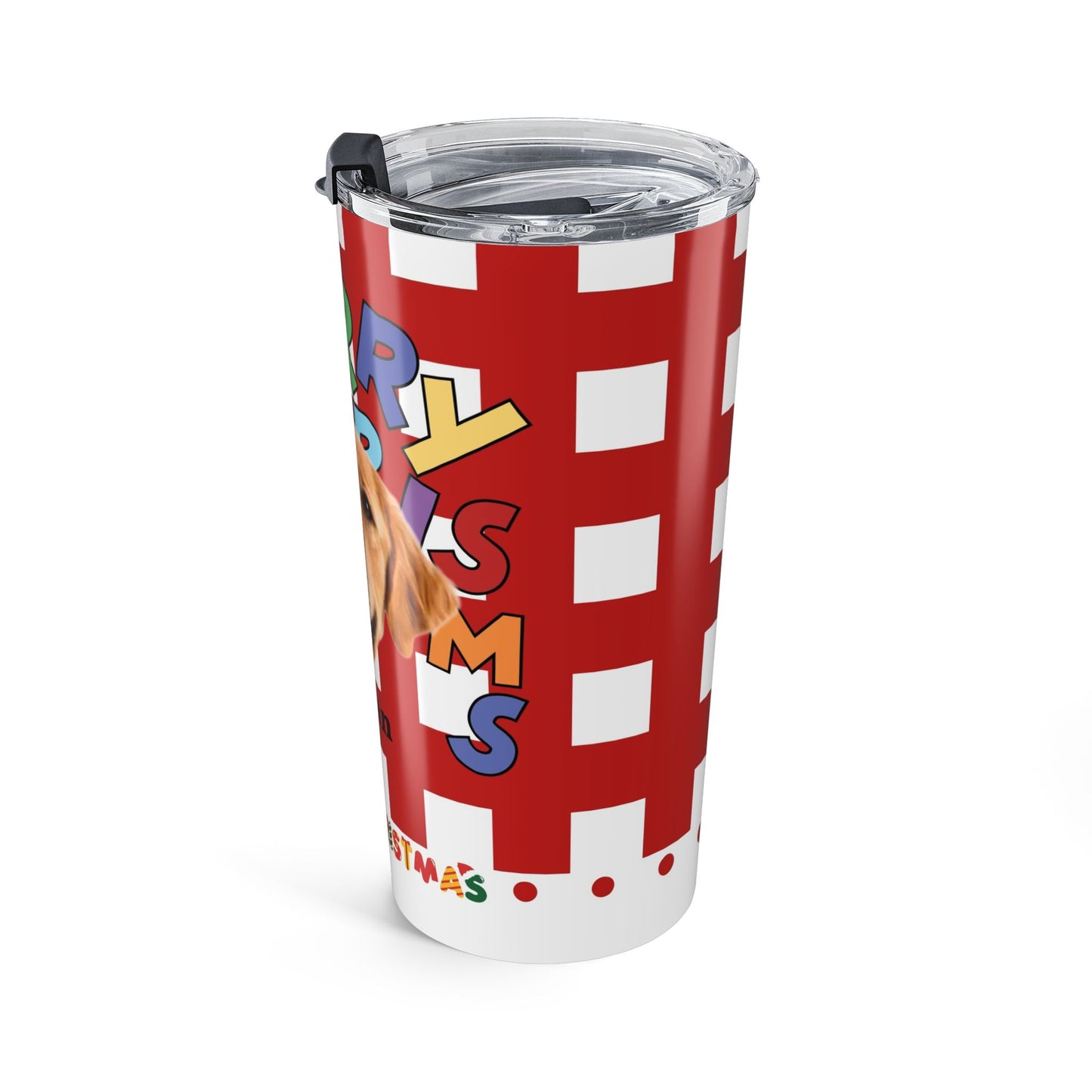 Christmas custom pet portrait roller 20oz