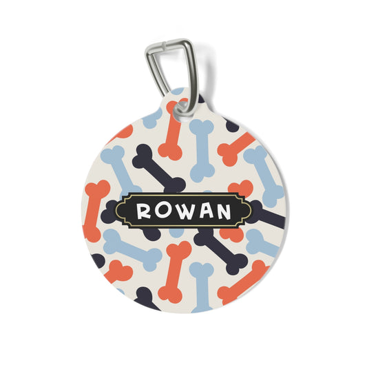 Round pet tag