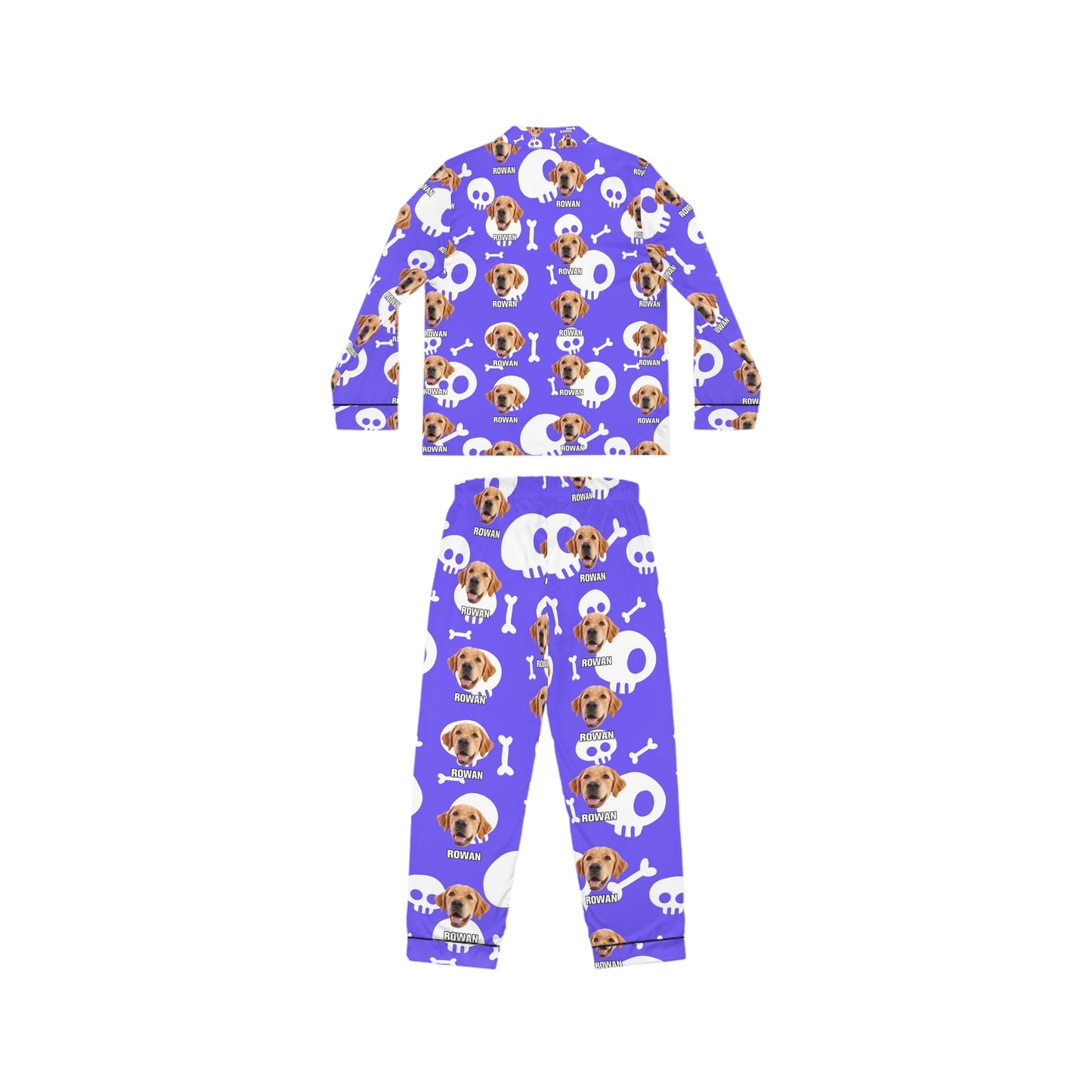 Halloween Pet Customization Women's Satin Pajamas