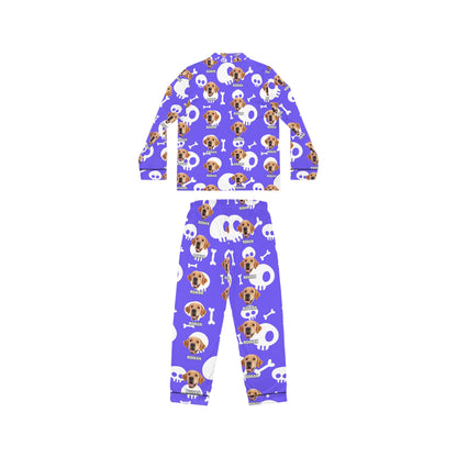 Halloween Pet Customization Women's Satin Pajamas