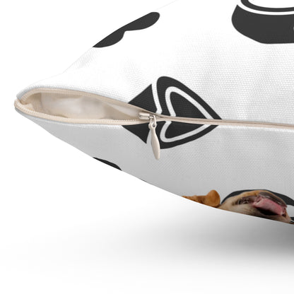 Customized pet portrait square pillow