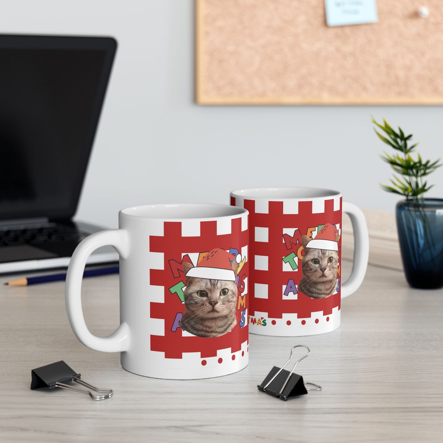 Christmas Custom Pet Portrait Cup