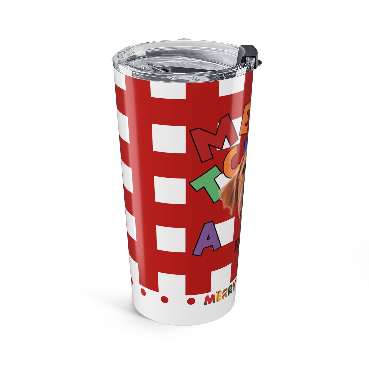 Christmas custom pet portrait roller 20oz