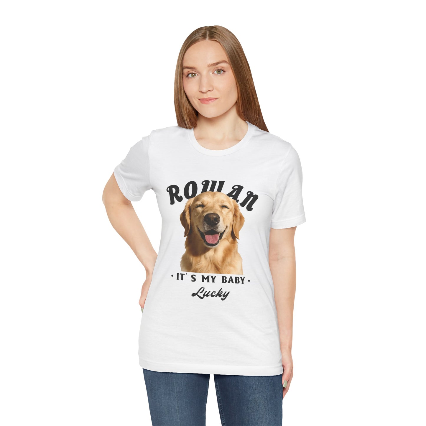 CUSTOM PERSONALIZED DOG PHOTO -DOG'S FAVORITE HUMAN SHIRT - PERSONALIZED PET T-SHIRT