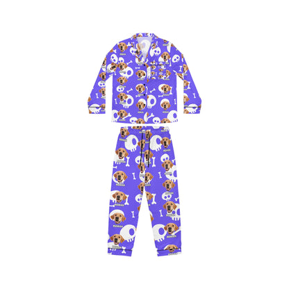 Halloween Pet Customization Women's Satin Pajamas