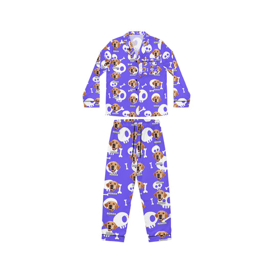 Halloween Pet Customization Women's Satin Pajamas