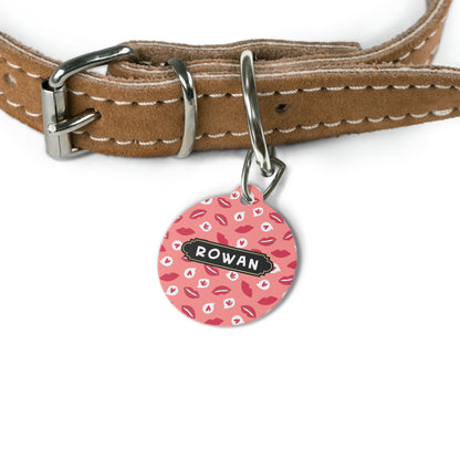 Thanksgiving Round pet tag