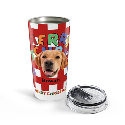 Christmas custom pet portrait roller 20oz