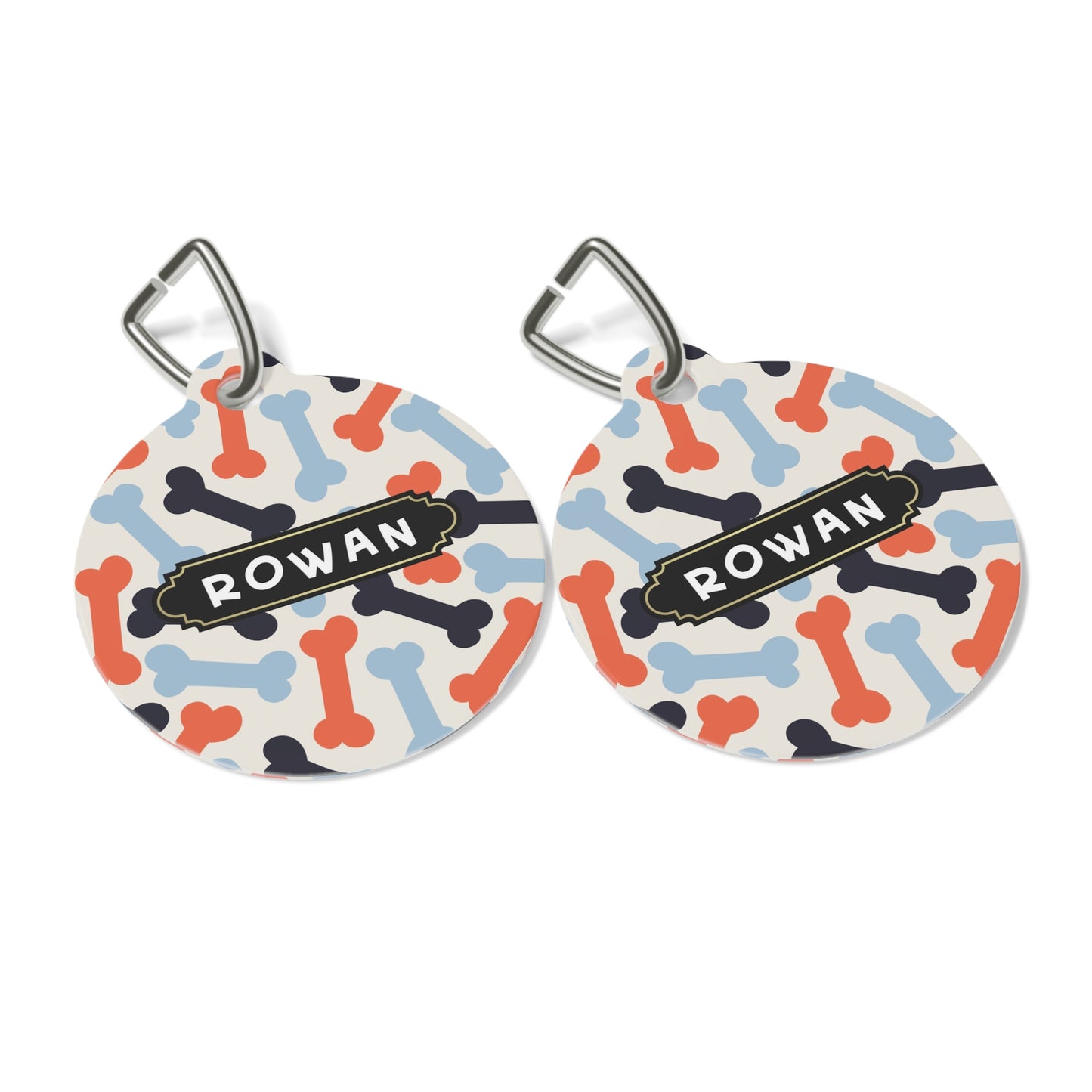 Round pet tag