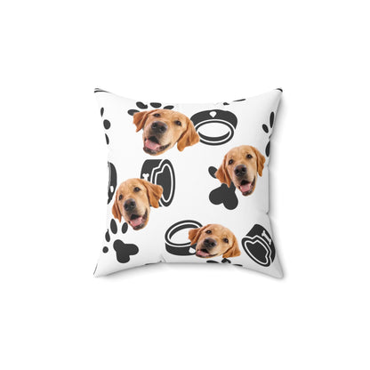 Customized pet portrait square pillow