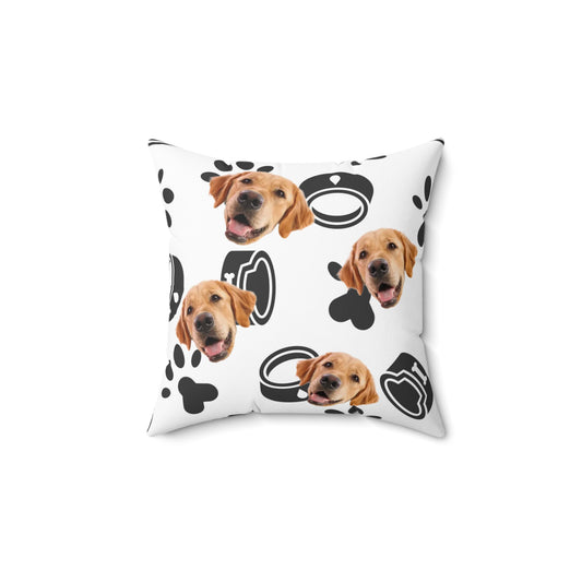Customized pet portrait square pillow