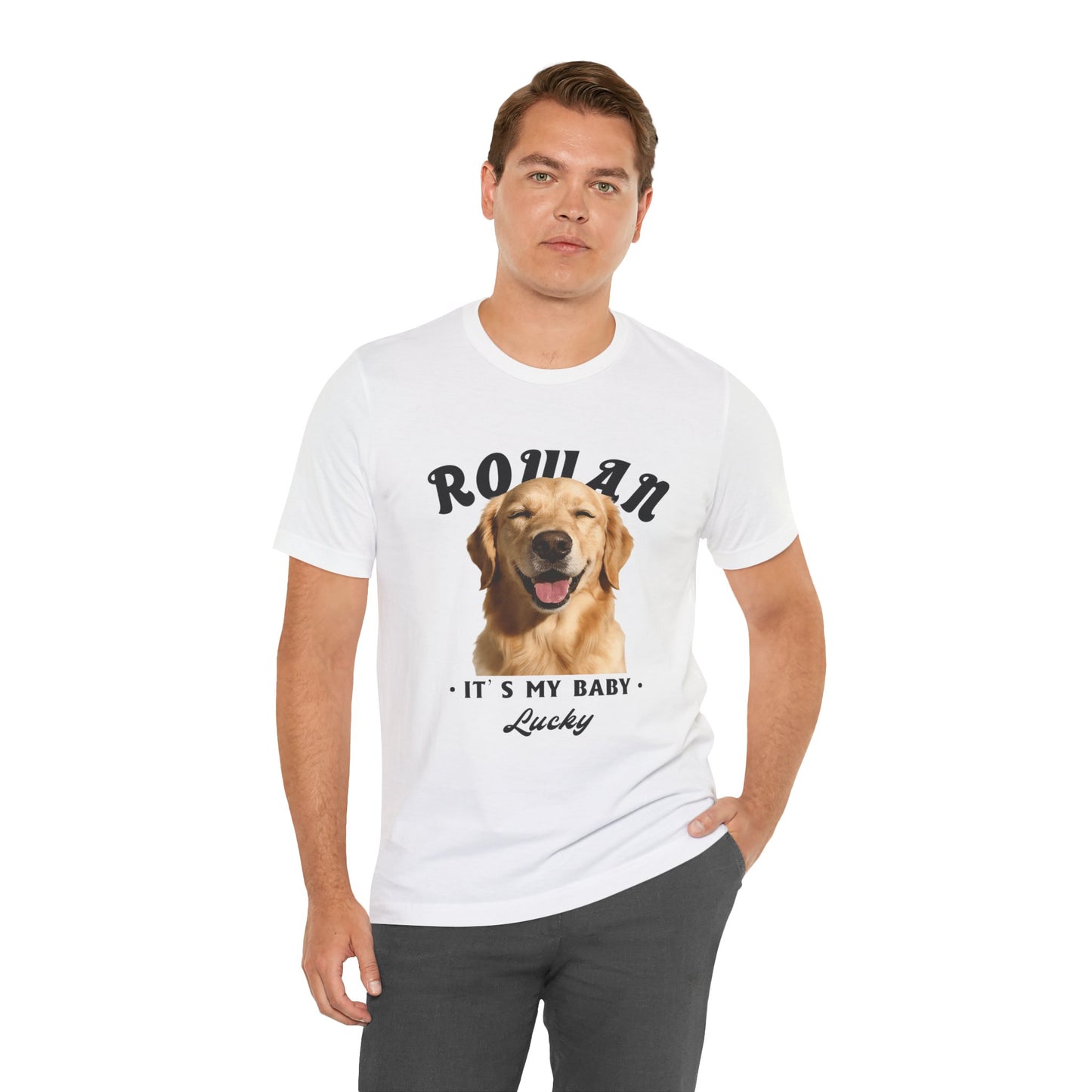 CUSTOM PERSONALIZED DOG PHOTO -DOG'S FAVORITE HUMAN SHIRT - PERSONALIZED PET T-SHIRT