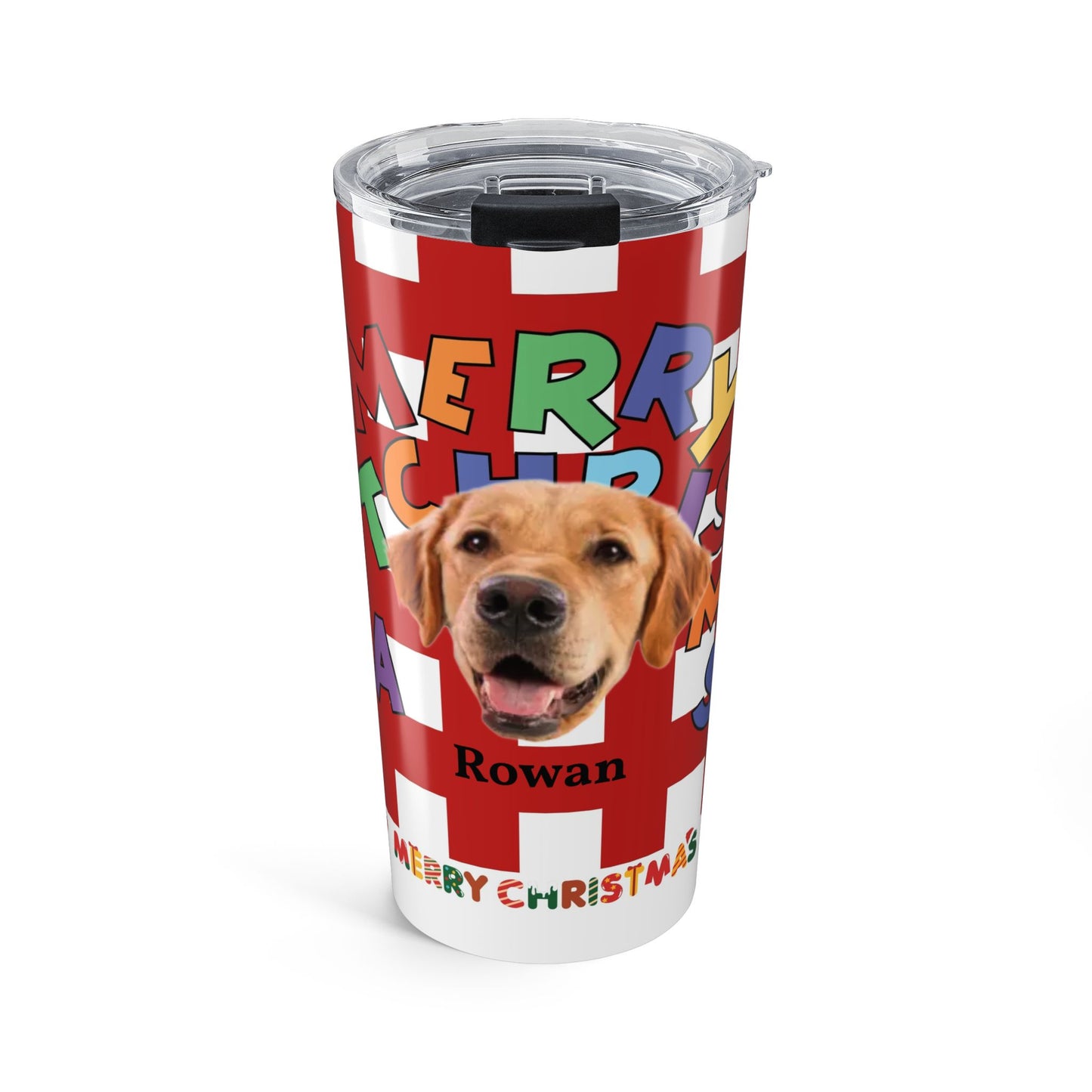 Christmas custom pet portrait roller 20oz